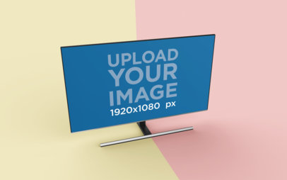 Rendered TV Mockup Featuring a Duo Colored Surface