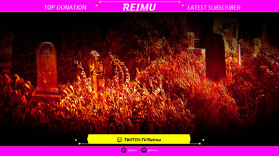 Twitch Overlay Template with a Cool Ghostly Style 1072e
