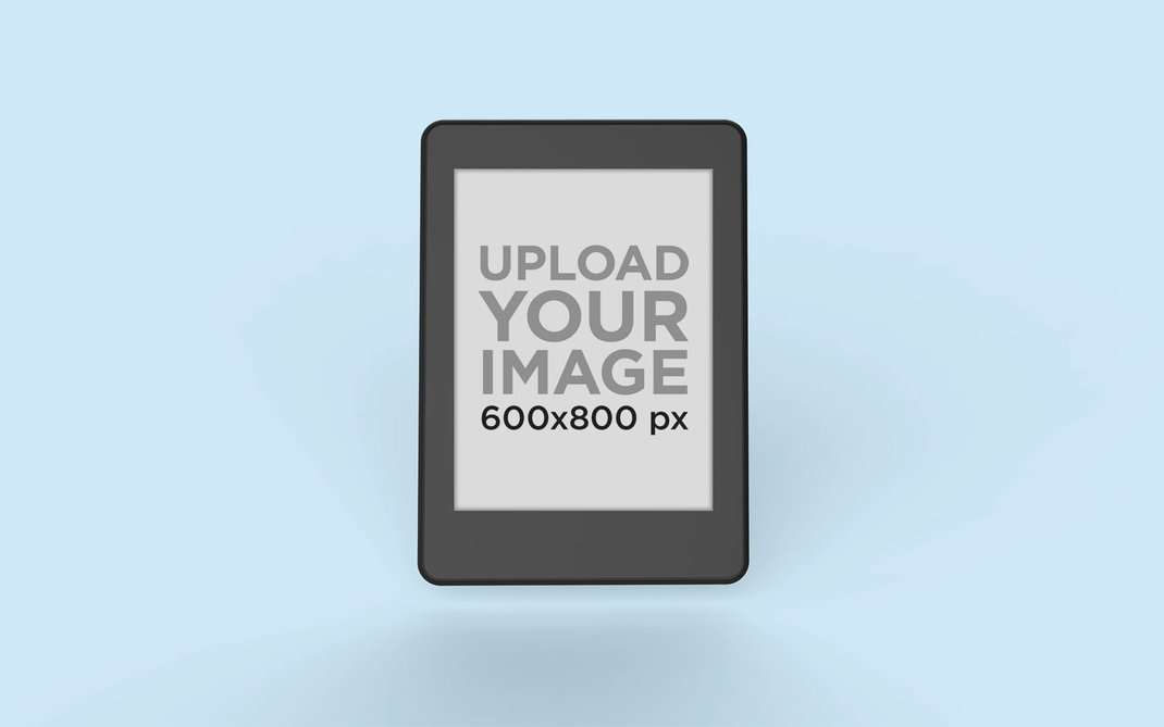 Kindle Mockup Standing Against a Plain Surface