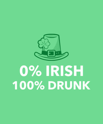 Funny T-Shirt Design Template for St. Patty's Day