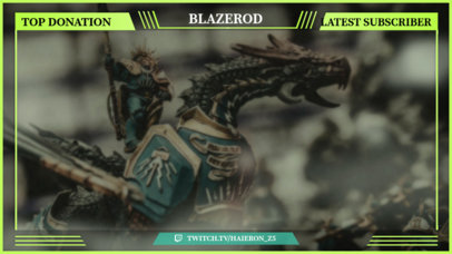 Twitch Overlay Template With Green Hues 1071b