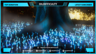 Custom Twitch Overlay Maker With Blue Neon Hues 1071d