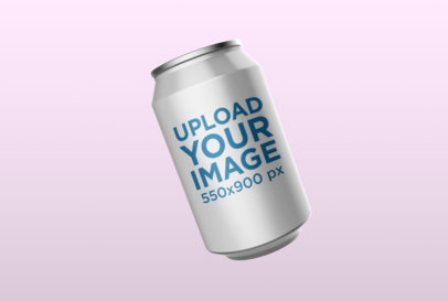 Can Mockup Tilted over a Custom Background 26120