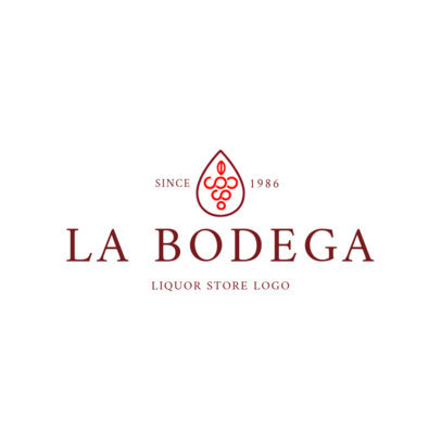 Elegant Liquor Store Logo Design Template