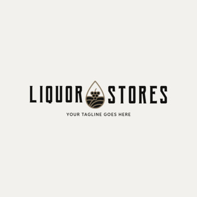 Simple Liquor Store Logo Design Template