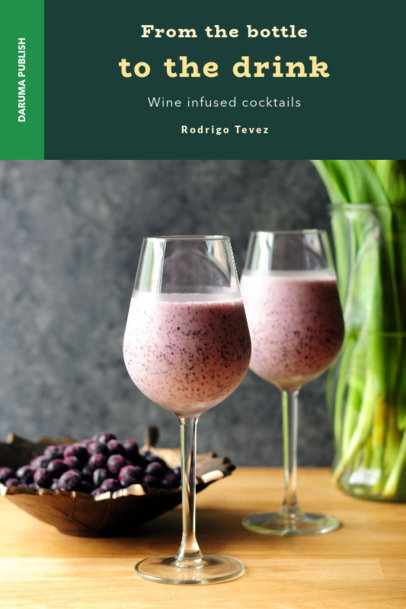 Modern Book Cover Template for Cocktail Recipes 