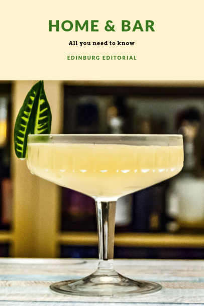 Simple Book Cover Template with a Cocktail Background