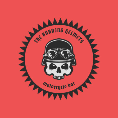 Biker Bar Logo Maker with a Biker Skull Icon