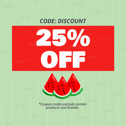 Coupon Design Template for a Promotional Discount 