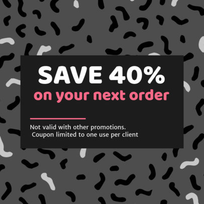 Coupon Design Generator for an Online Birthday Coupon 1021a