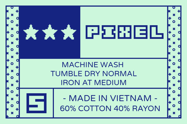 Placeit - Pixeled Style Clothing Label Design Template