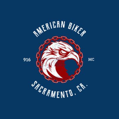 Biker Bar Logo Maker Featuring an Eagle 