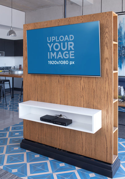 Smart TV Mockup Featuring an Avant-Garde Department 25840