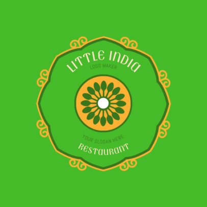 Indian Food Logo Generator with Simple Indian Icon
