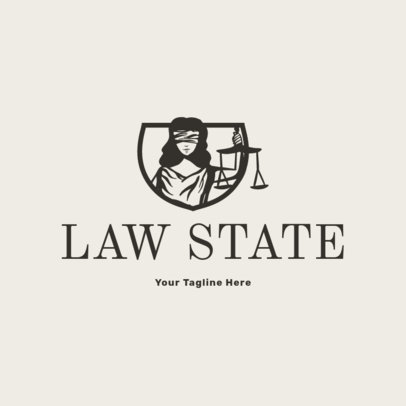 Logo Generator for a Law Firm with a Lady Justice Clipart 