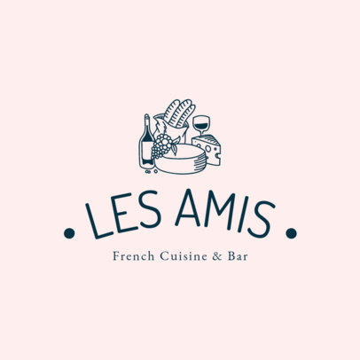 Bistro Logo Generator with French Food Clipart