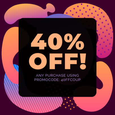 Discount Coupon Template with Chromatic Design 