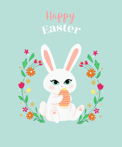 Tee Design Template with Easter Bunny Graphics