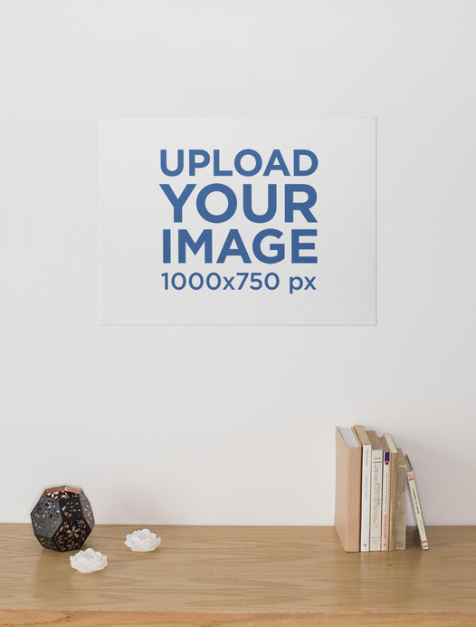 Print Canvas Mockup Featuring a Well Organized Desk 