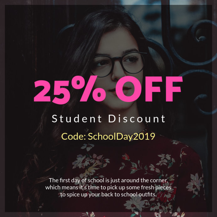 Placeit - Code Coupon Design for a Students Only Promo