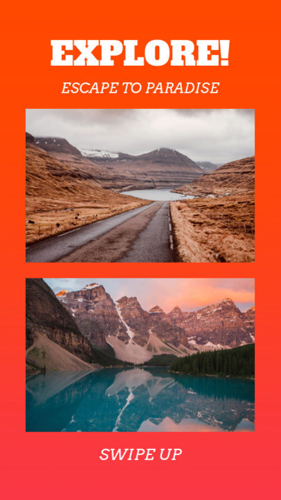 Instagram Story Template with Travel Landscapes