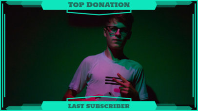 Webcam Frame Overlay Maker for OBS with a Bright Frame Design 1199a 