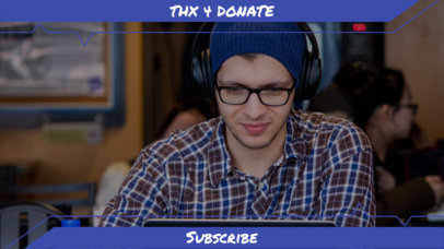 OBS Webcam Frame Overlay Template for Gamers with Modern Style 1199e