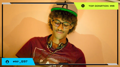 OBS Overlay Template with Bright Colorful Frame 1196e