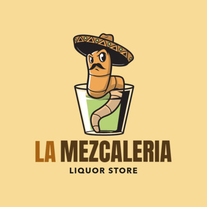 Liquor Store Logo Design Template with a Mexican Style