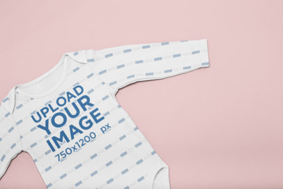 Mockup of a Onesie Lying Flat