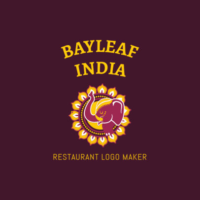 Colorful Indian Restaurant Logo Maker