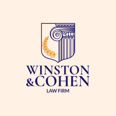  Law Firm Logo Maker with Greek Shield Clipart