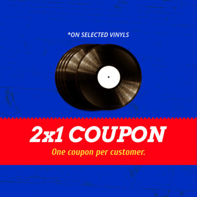 Customizable Coupon Template for a Music Sale 