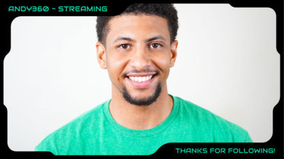 OBS Webcam Frame Template for Twitch with Simple Design