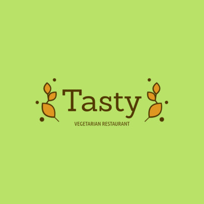 Simple Vegetarian Restaurant Logo maker