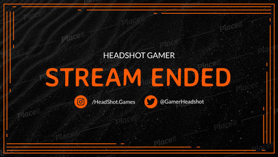 Twitch Overlay Maker for an Ended Stream Announcement