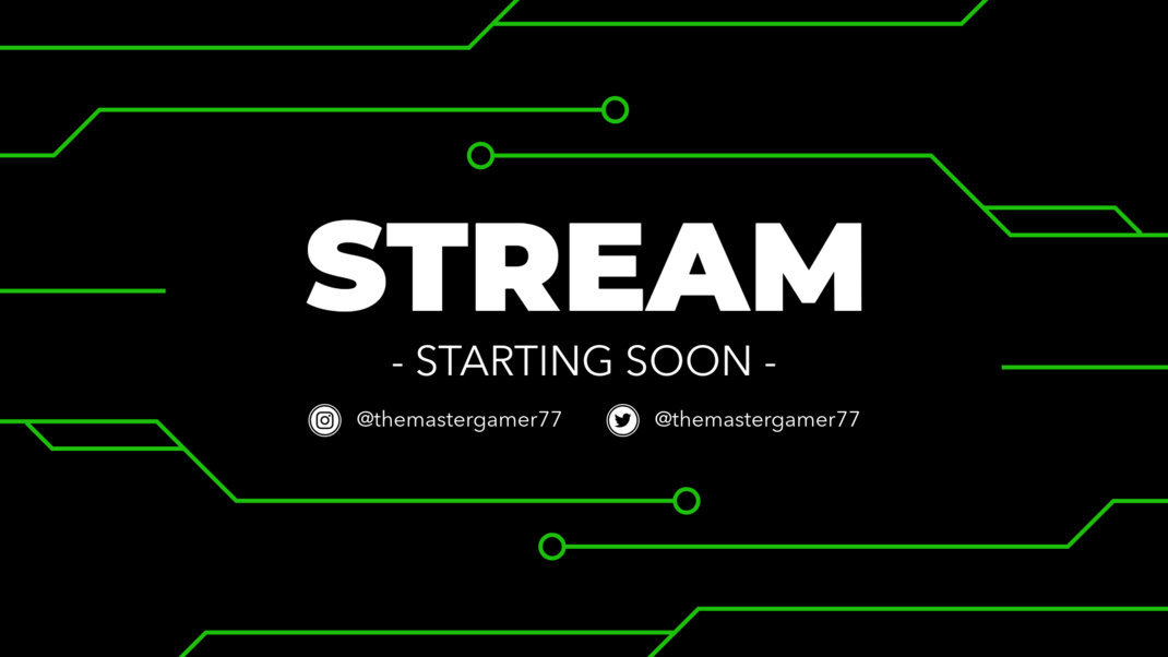 Placeit Twitch Stream Starting Soon Overlay Maker with Chip Circuit