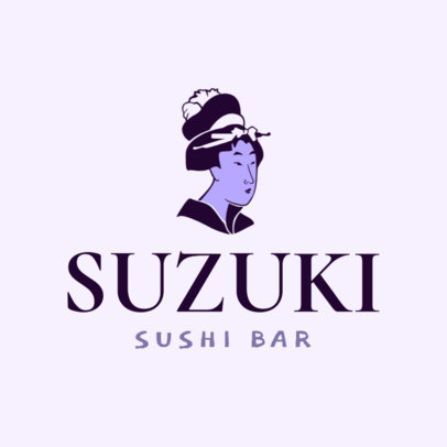 Japanese Restaurant Logo Maker for a Sushi Bar
