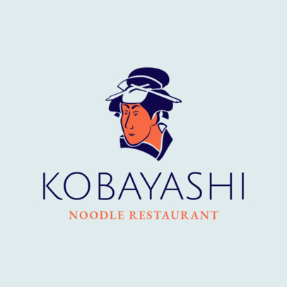 Restaurant Logo Maker with Traditional Japanese Portraits