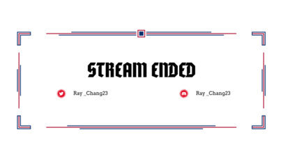 Twitch Overlay Design Template for an Ending Screen