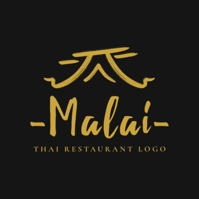 Minimalistic Thai Food Logo Maker with Elegant Illustrations
