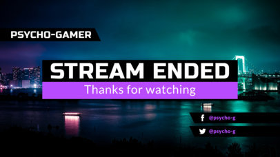 Simple Twitch Overlay Maker for a Stream Ended Announcement
