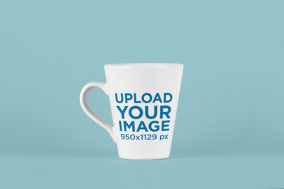 Mockup of a Coffee Mug on a Solid Color Surface