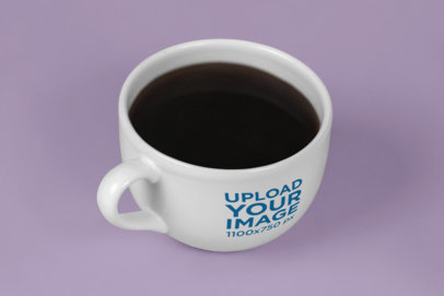 Mockup of a Big Coffee Mug in a Plain Set 26467
