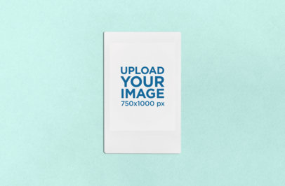 Mockup of an Instax Picture Frame with a Textured Color Background