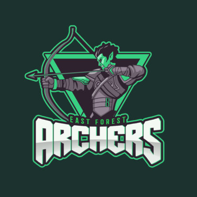 Gaming Logo Maker Featuring a Cool Archer Clipart