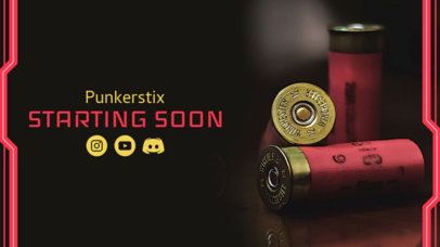 Futuristic Twitch Overlay Maker for a Starting Soon Screen 1223d