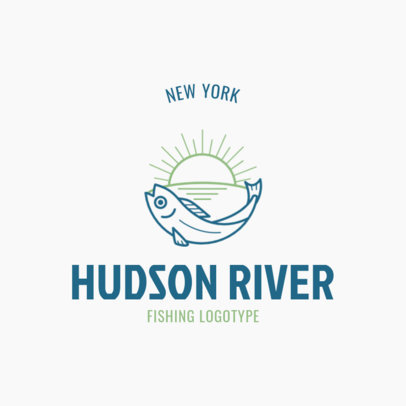 Minimalist Logo Generator for a Fishing Team