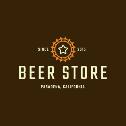 Liquor Store Logo Template with Simple Illustrations