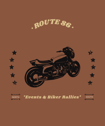 Retro Biker Club T-Shirt Design Generator Featuring a Vintage Motorcycle 